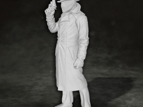 Rorschach Watchmen Action Figures Custom 3D Print Model 3D 打印模型
