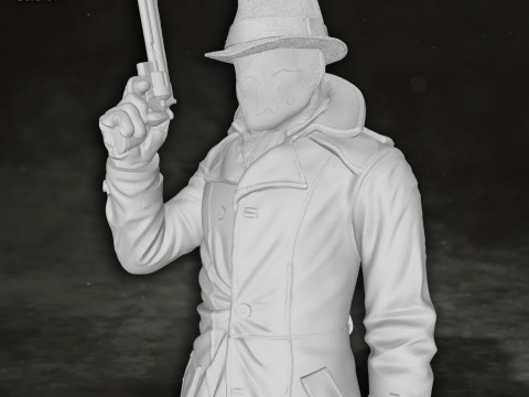 Rorschach Watchmen Action Figures Custom 3D Print Model 3D 打印模型