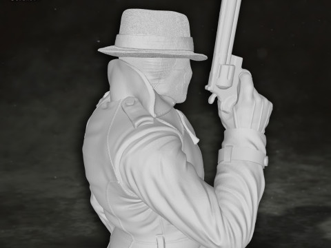 Rorschach Watchmen Action Figures Custom 3D Print Model 3D 打印模型