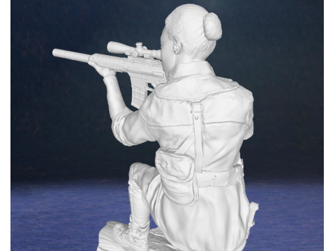Sasha and Aaron Walking Dead Figures 3D Print Model 3D 프린트 모델