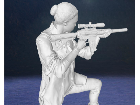 Sasha and Aaron Walking Dead Figures 3D Print Model 3D 프린트 모델