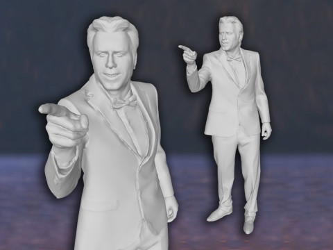 John Travolta Pulp Fiction Action Figures 3D Print Model 3D Print Model