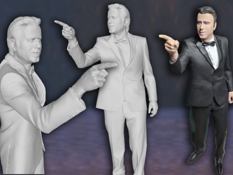 John Travolta Pulp Fiction Action Figures 3D Print Model 3D Принт Модель