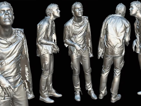 Zombie Walking Dead Last of Us Figures 3D Print Model Model Cetak 3D