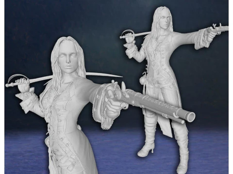 伊丽莎白&middot;斯旺凯拉&middot;奈特莉加勒比海盗可动人偶定制 3D 打印模型 3D 打印模型