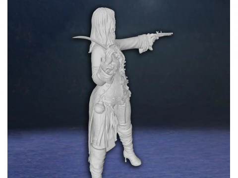 Elizabeth Swann Keira Knightley Piratas do Caribe Figuras de a&ccedil;&atilde;o modelo de impress&atilde;o 3D personalizado Modelo de Impressão 3D