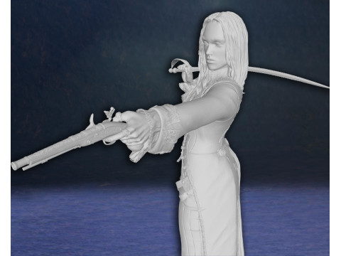 Elizabeth Swann Keira Knightley Pirates of the Caribbean Action Figures Custom 3D Print Model 3D प्रिंट मॉडल