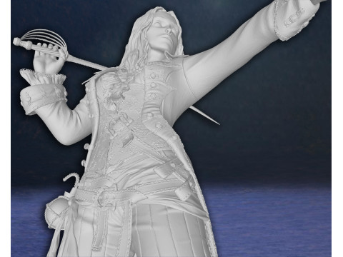 Elizabeth Swann Keira Knightley Pirates of the Caribbean Action Figures Custom 3D Print Model 3D प्रिंट मॉडल