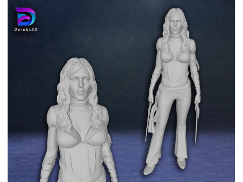 Elektra Jennifer Garner Action Figures Custom 3D Print Model 3Dプリントモデル