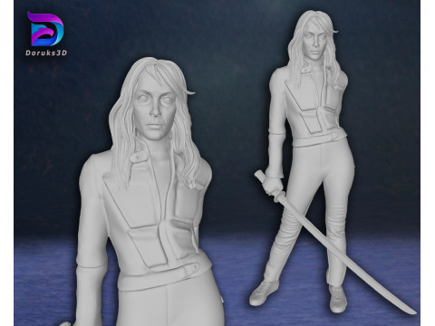 Kill Bill Uma Thurman Action Figures Custom 3D Print Model 3Dプリントモデル