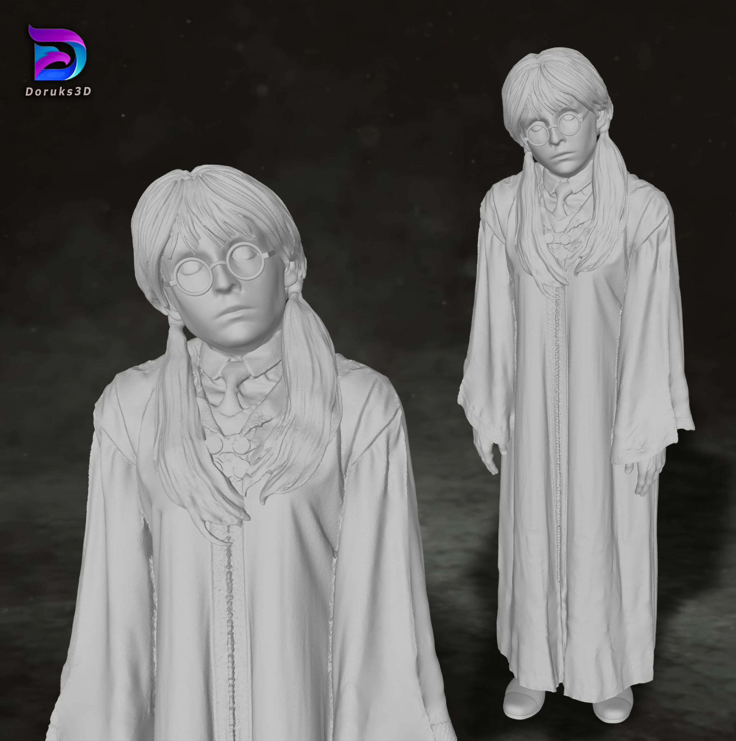 Mızmız Myrtle Harry potter Aksiyon Fig&uuml;rleri &Ouml;zel 3D Baskı Modeli 3D Baskı Modeli .c4d .max .obj .3ds .fbx .stl .blend 
