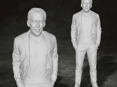 Nicolas Cage Action Figures Custom 3D Print Model 3D Print Model