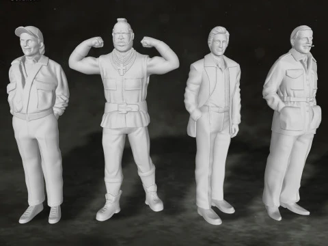 Фигурки A-Team, изготовленная на заказ модель для 3D-печати 3D Принт Модель