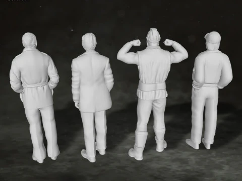 A-Team Action Figures Custom 3D Print Model 3D Print Model