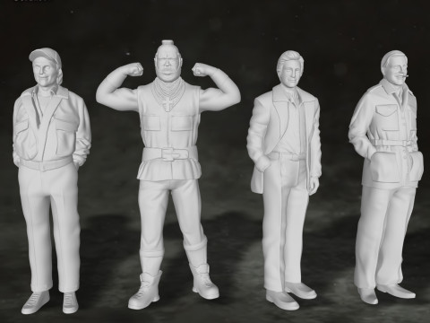 A-Team Action Figures Custom 3D Print Model Model do druku 3D