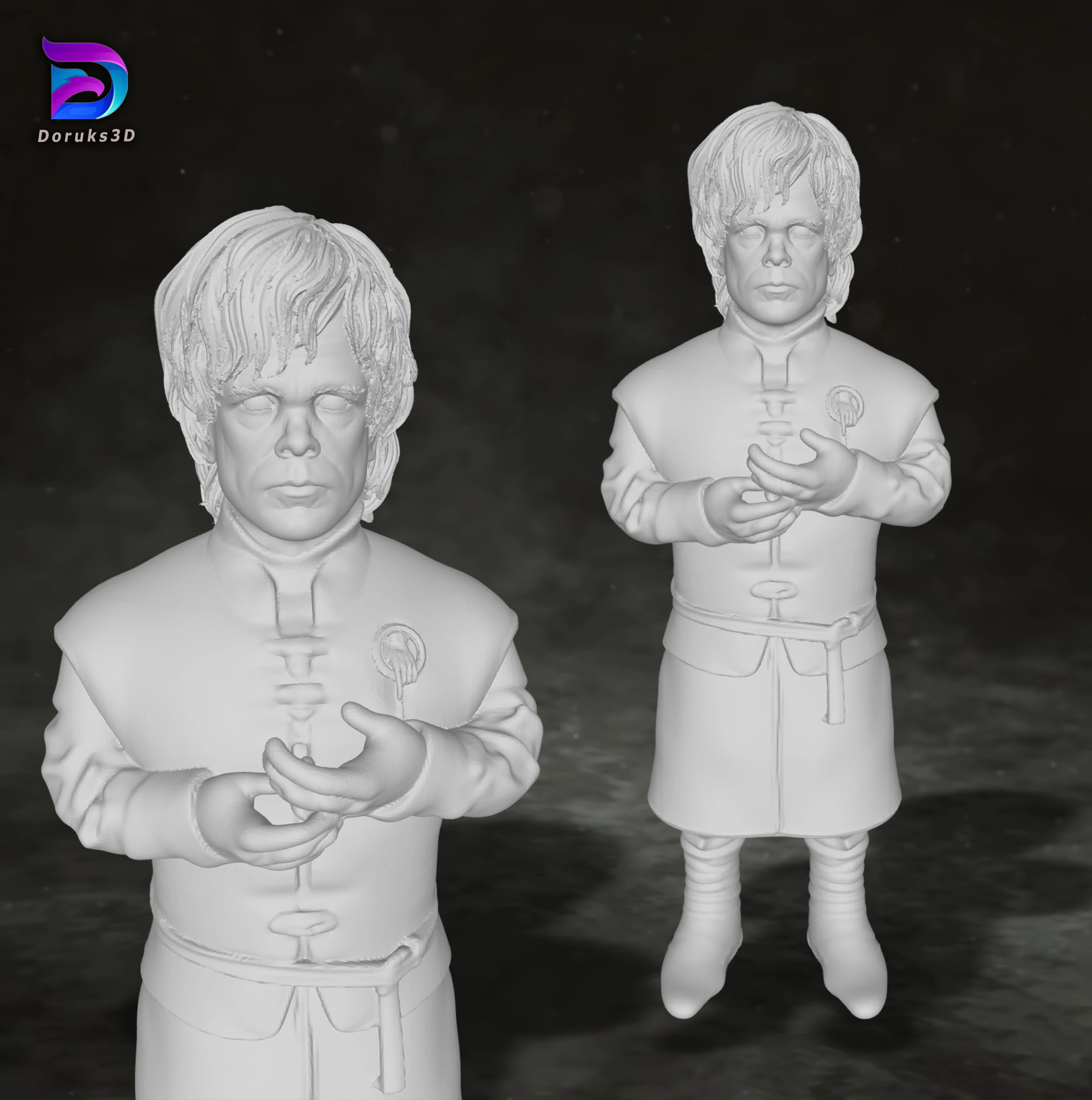 Tyrion Lannister Game of Thrones Peter Dinklage Action Figures Custom 3D Print Model 3D Print Model .c4d .max .obj .3ds .fbx .stl .blend 