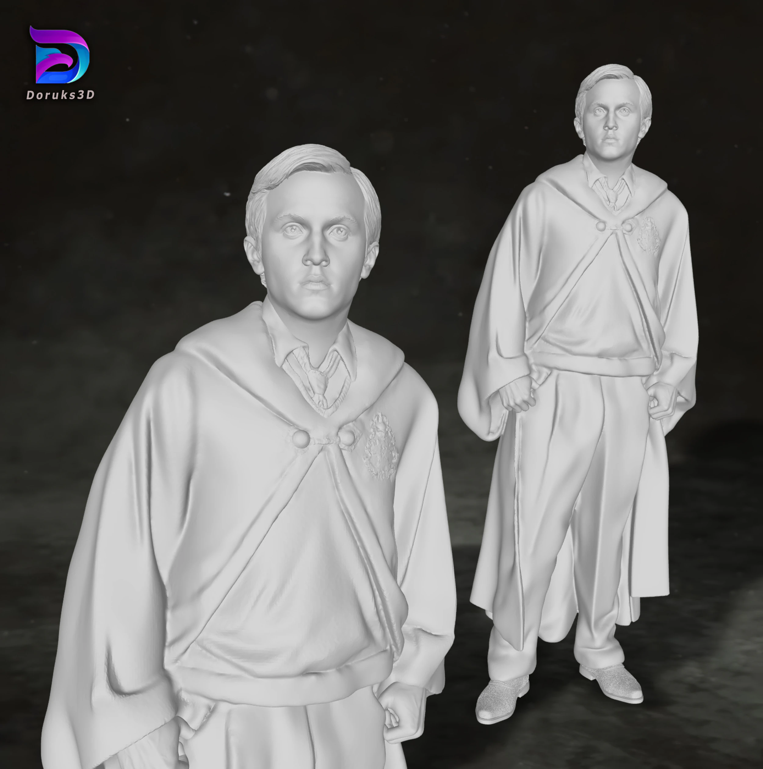 Draco Malfoy Harry Potter Action Figures Custom 3D print model 3D Print Model .c4d .max .obj .3ds .fbx .stl .blend 