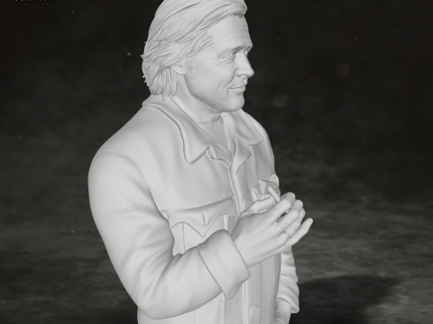 Brad Pitt Once Upon a Time Action Figures Custom 3D print model Modelo de Impressão 3D
