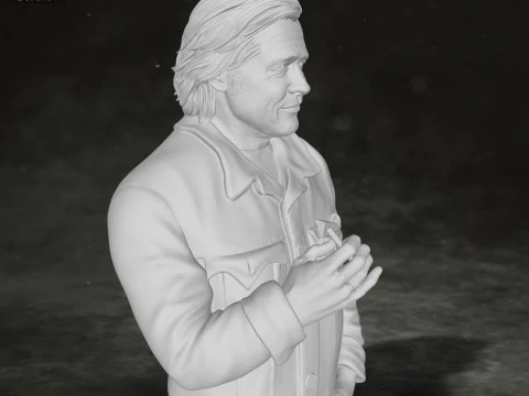 Brad Pitt Once Upon a Time Action Figures Custom 3D print model 3D Print Model