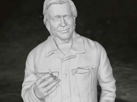 Brad Pitt Once Upon a Time Action Figures Custom 3D print model Modelo de Impressão 3D