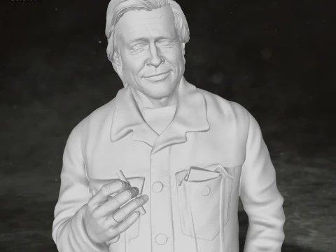 Brad Pitt Once Upon a Time Action Figures Custom 3D print model 3D Print Model