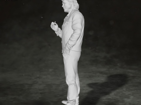 Brad Pitt Once Upon a Time Action Figures Custom 3D print model Modelo de Impressão 3D