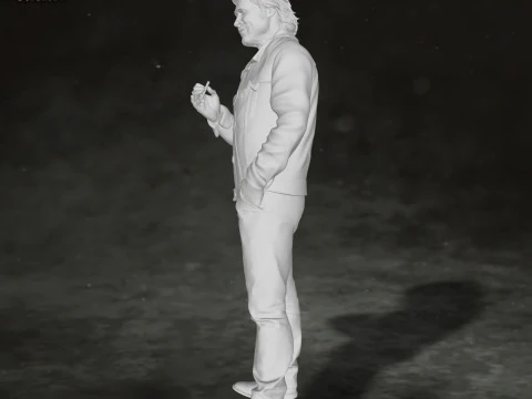 Brad Pitt Once Upon a Time Action Figures Custom 3D print model 3D Print Model