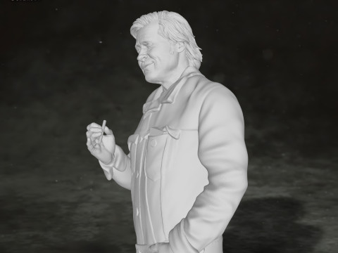 Brad Pitt Once Upon a Time Action Figures Custom 3D print model Modelo de Impressão 3D