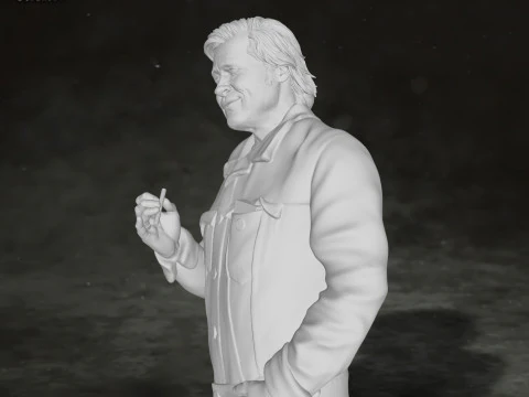 Brad Pitt Once Upon a Time Action Figures Custom 3D print model 3D Print Model