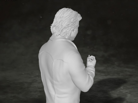 Brad Pitt Once Upon a Time Action Figures Custom 3D print model Modelo de Impressão 3D
