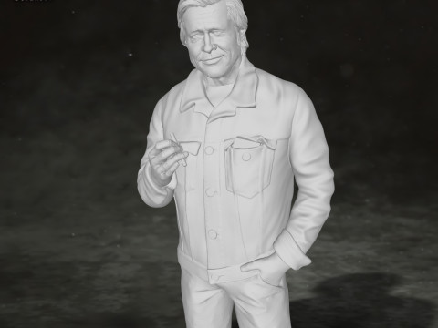 Brad Pitt Once Upon a Time Action Figures Custom 3D print model Modelo de Impressão 3D