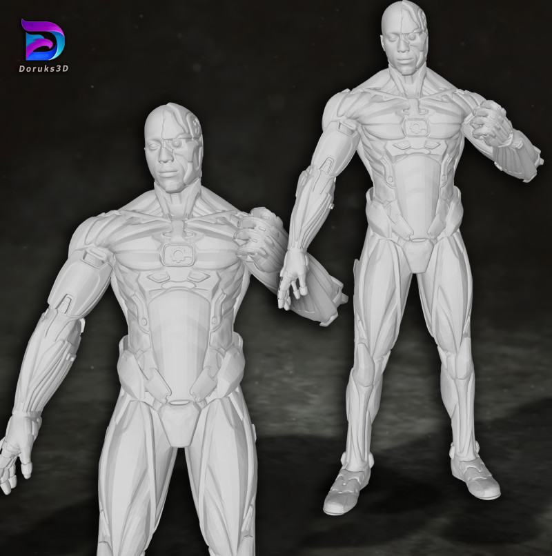 Cyborg Justice League Action Figures Custom 3D Print Model Modelo de impresión 3D .c4d .max .obj .3ds .fbx .stl .blend