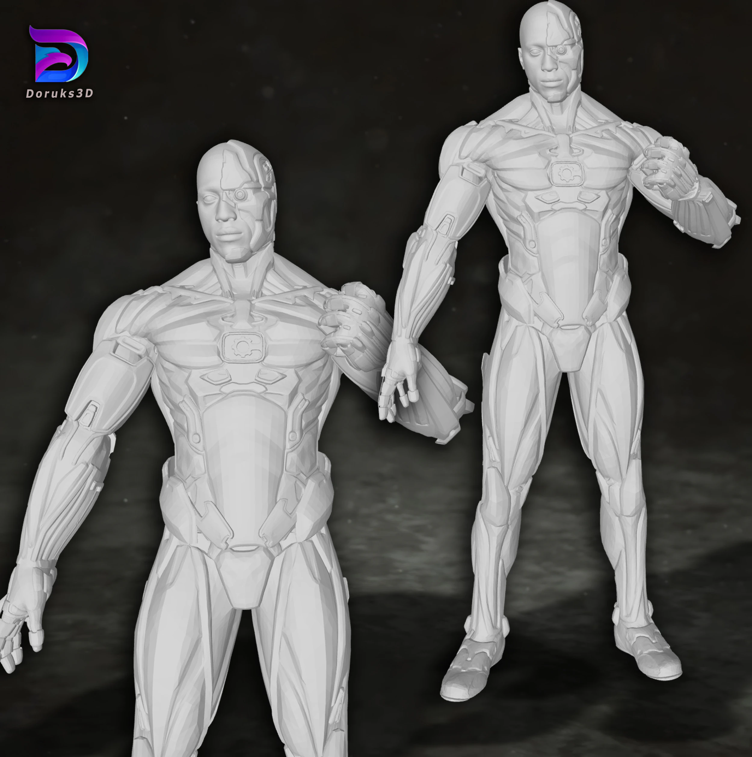 Cyborg Justice League Action Figures Custom 3D Print Model 3D Print Model .c4d .max .obj .3ds .fbx .stl .blend 