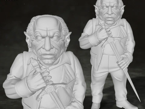 Figurines d'action Griphook Harry Potter Mod&egrave;le d'impression 3D personnalis&eacute; Modèles 3D en vedette