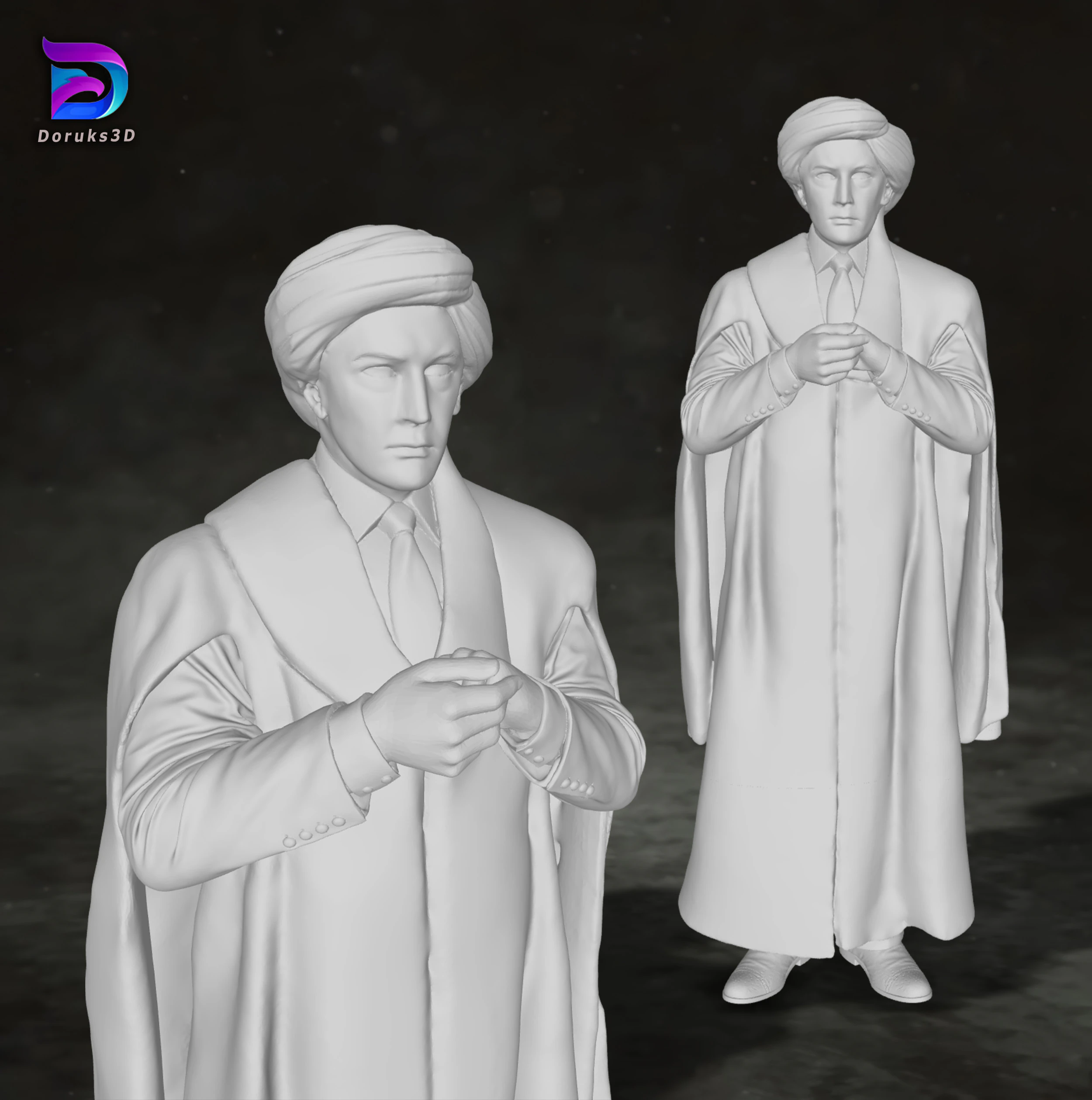 Quirinus Quirrell Harry Potter Action Figures Custom Action 3D print model 3D Print Model .c4d .max .obj .3ds .fbx .stl .blend
