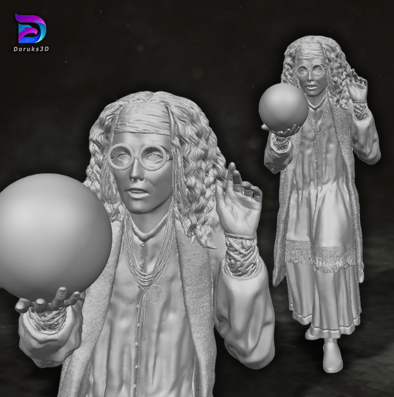 Sybill Trelawney Harry Potter Action Figures Custom Action 3D print model 3Dプリントモデル .c4d .max .obj .3ds .fbx .stl .blend