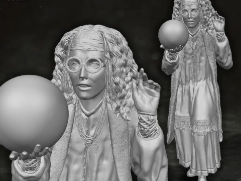 Sybill Trelawney Harry Potter Figuras de ação Ação personalizada Modelo de impressão 3D Modelo de Impressão 3D