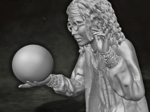 Sybill Trelawney Harry Potter Action Figures Custom Action 3D print model 3Dプリントモデル