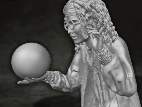 Sybill Trelawney Harry Potter Action Figures Custom Action 3D print model 3D Print Model