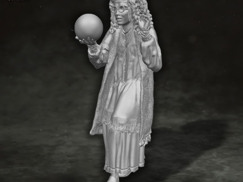 Sybill Trelawney Harry Potter Action Figures Custom Action 3D print model 3Dプリントモデル