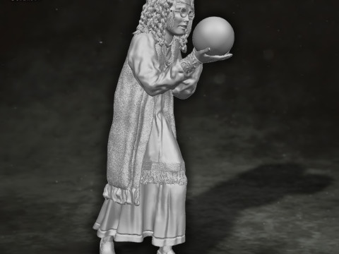 Sybill Trelawney Harry Potter Action Figures Custom Action 3D print model 3Dプリントモデル
