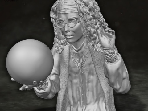 Sybill Trelawney Harry Potter Action Figures Custom Action 3D print model 3Dプリントモデル