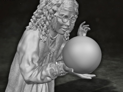 Sybill Trelawney Harry Potter Action Figures Custom Action 3D print model 3Dプリントモデル