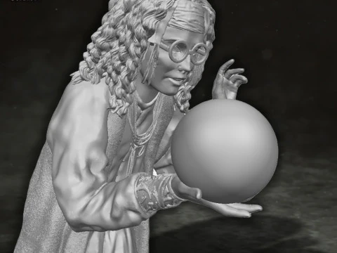 Sybill Trelawney Harry Potter Action Figures Custom Action 3D print model 3D Print Model