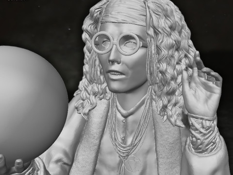 Sybill Trelawney Harry Potter Action Figures Custom Action 3D print model 3Dプリントモデル