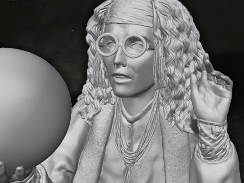 Sybill Trelawney Harry Potter Action Figures Custom Action 3D print model 3D Print Model