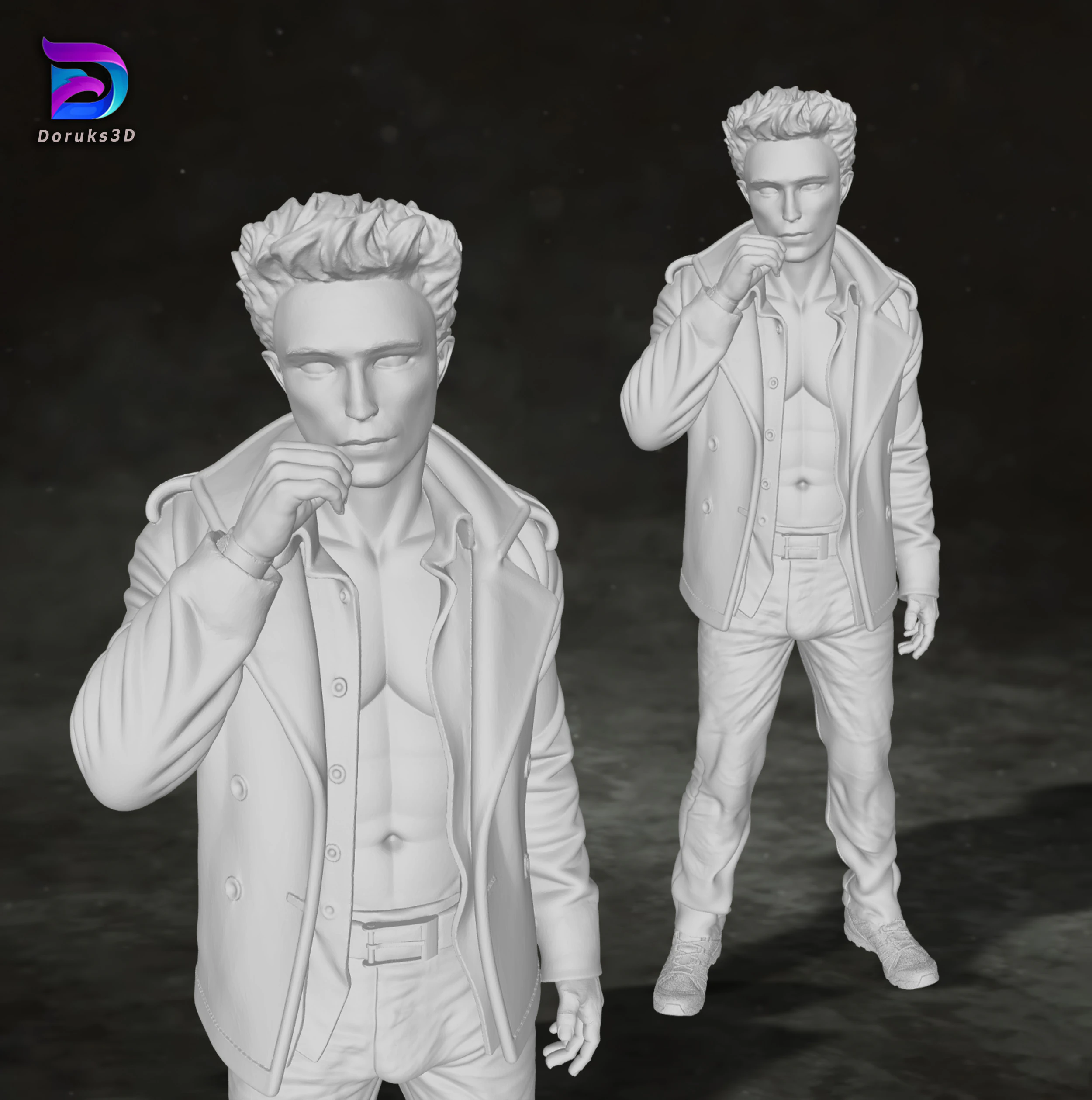 Edward Cullen Twilight Robert Pattinson Figures Custom Action 3D print model 3D Print Model .c4d .max .obj .3ds .fbx .stl .blend 