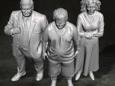 Dursley Family Set Harry Potter Action Figures Custom Action 3D print model 3D printmodel