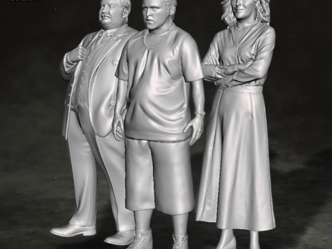 Dursley Family Set Harry Potter Action Figures Custom Action 3D print model 3D printmodel