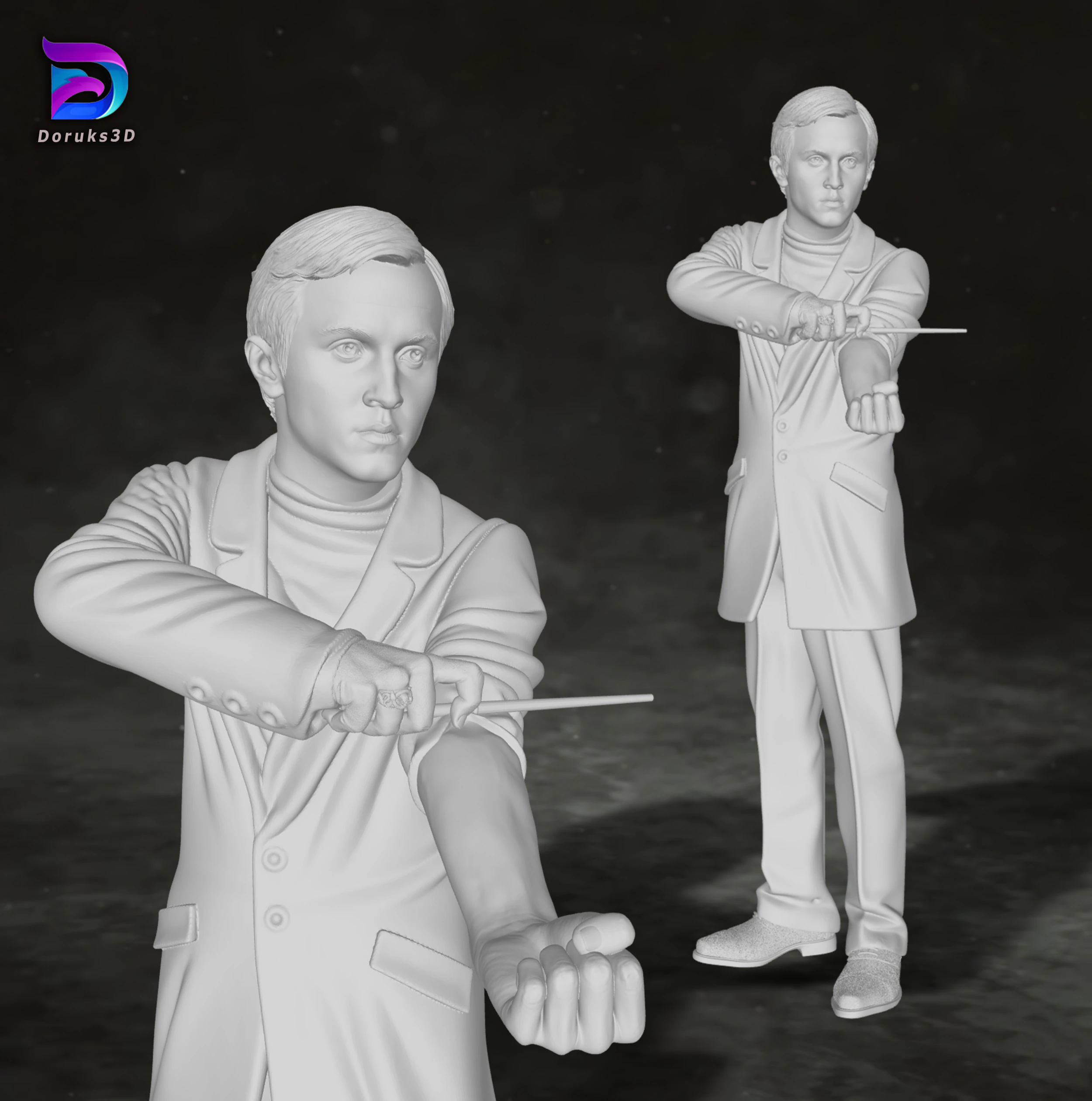 Draco Malfoy Harry Potter Action Figures Custom 3D print model 3D Print Model .c4d .max .obj .3ds .fbx .stl .blend 